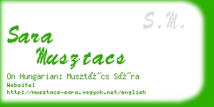 sara musztacs business card